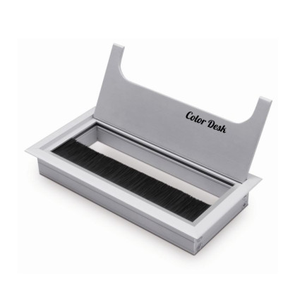 Лючок CD-Q160S (silver) встраиваемый в столешницу прямоугольный
