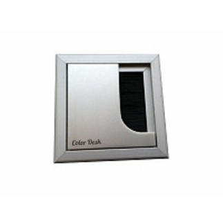 Лючок CD-Q80S (silver) встраиваемый в столешницу квадратный