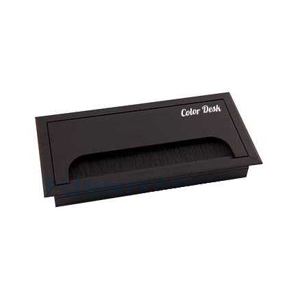 Лючок CD-Q160B (black) встраиваемый в столешницу прямоугольный